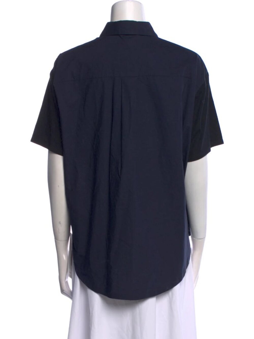 Marni Black and Navy Cotton Architectural Top Minimalist Collared  S | US4, IT40 - Picture 5 of 8